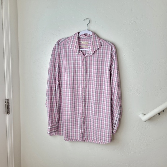 Michael Kors Men's Pink Button Down Shirt - Picture 2 of 6